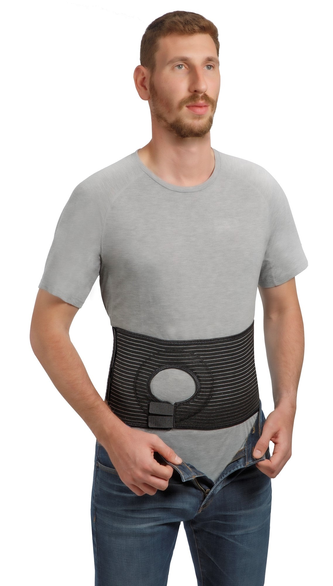 Mövibrace Abdominal Ostomy Belt for Post-Operative Care after Colostomy or Ileostomy Surgery