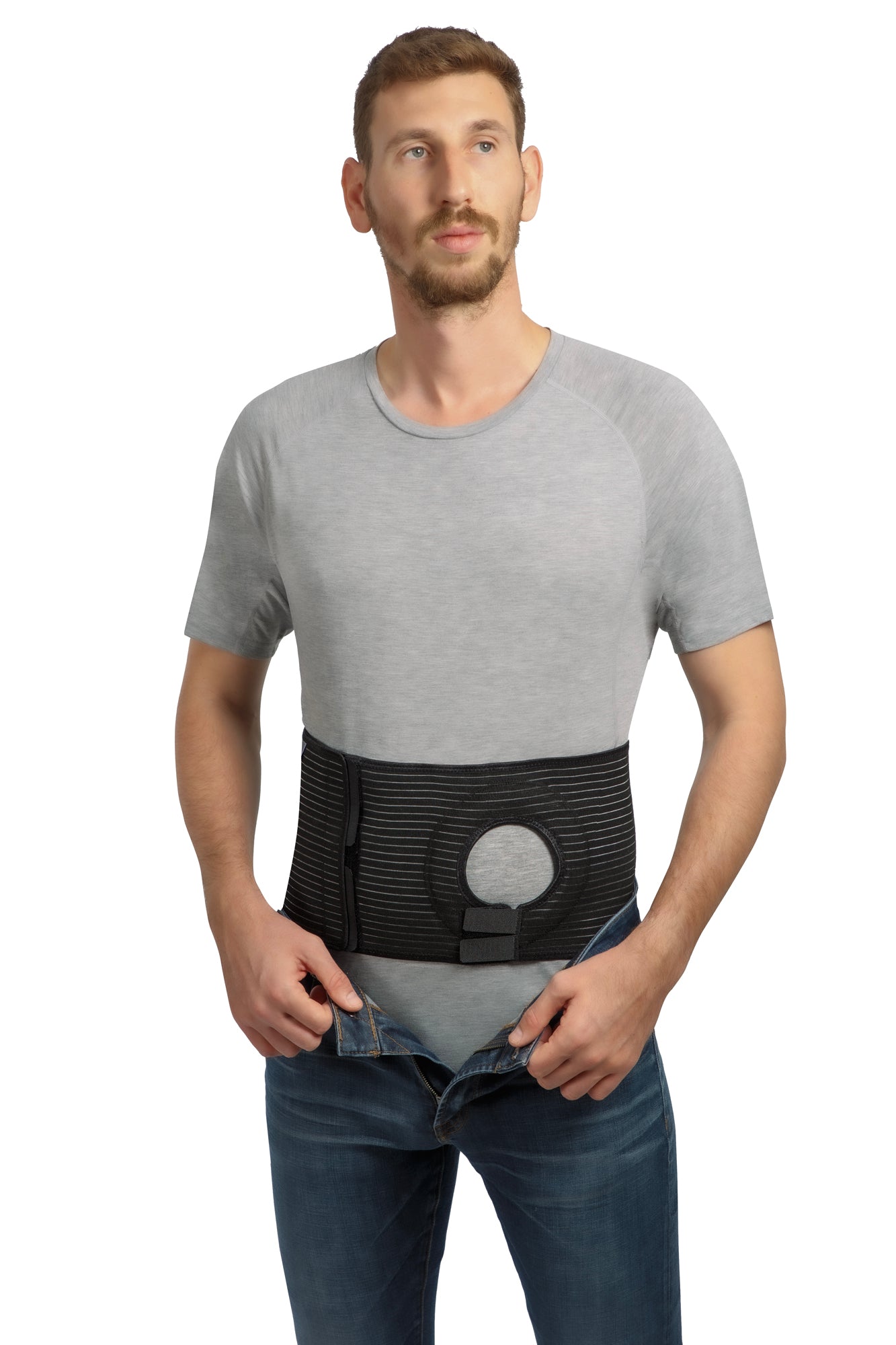 Mövibrace Abdominal Ostomy Belt for Post-Operative Care after Colostomy or Ileostomy Surgery