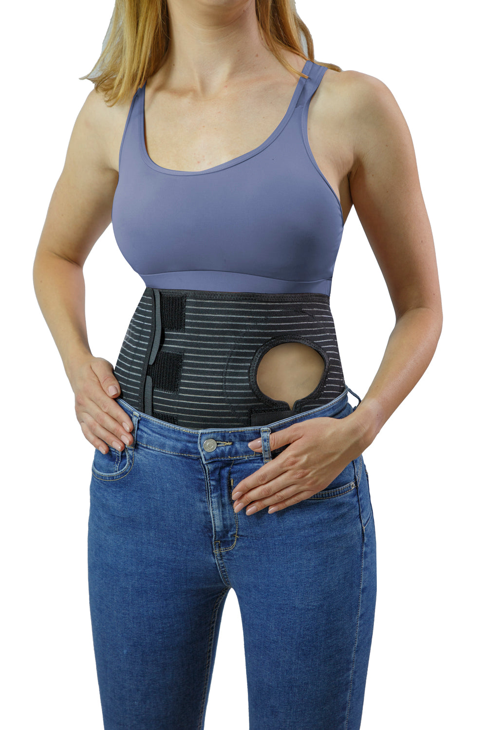 Mövibrace Abdominal Ostomy Belt for Post-Operative Care after Colostomy or Ileostomy Surgery